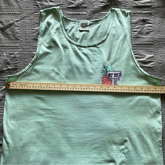 Texas Tech Pineapple Good Vibes Mint Green Tank Top Size Large - Picture 3 of 7